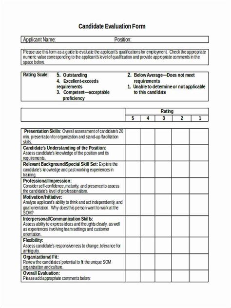 Employee review template | performance appraisal form in excel. Excel Hiring Rubric Template : Presentation Evaluation ...
