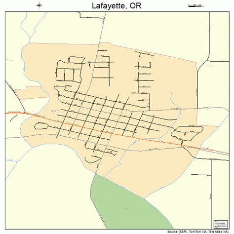Lafayette Oregon Street Map 4140300