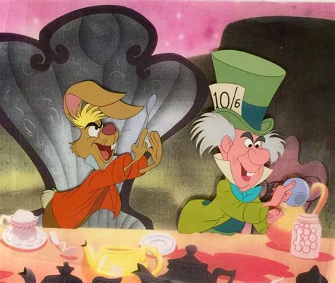 animation collection mad hatter and march hare cels from alice in wonderland 1951