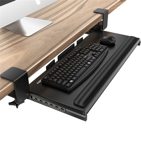 Buy Abovetek Large Keyboard Tray Under Desk With Wrist Rest 26 7 ×11 Ergonomic Desk Computer