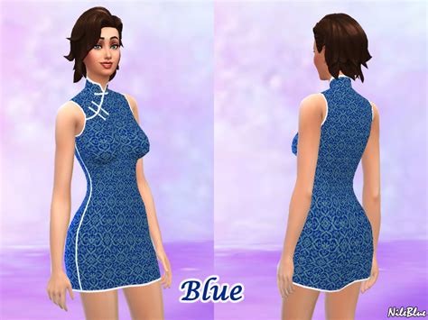 The Sims Resource Chinese Style Short Dress Set
