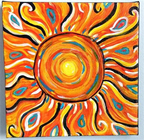 Abstract Sun Paintings Belajar Menggambar