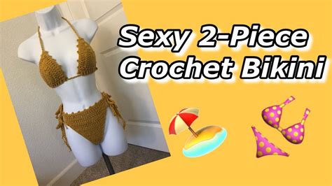 diy sexy 2 piece crochet bikini tutorial youtube