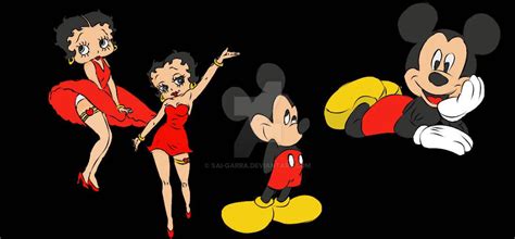 Betty Boop And Mickey Mouse By Sai Garra On Deviantart
