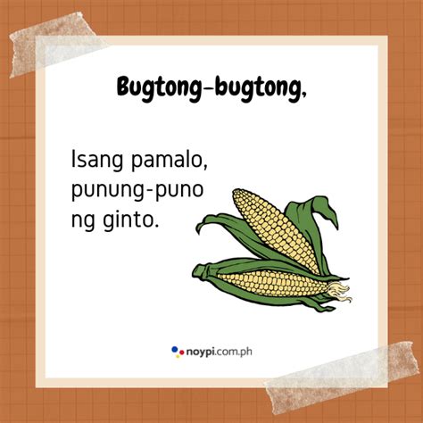 Bugtong Bugtong Tagalog May Sagot Mga Halimbawa Ng Bugtong Filipino