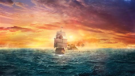 Digital Art Artwork Fantasy Art Sailing Ships Pirates