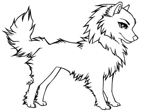 Anime Coloring Pages Dog Coloring And Drawing