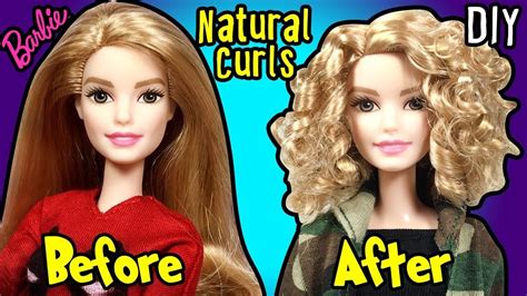 How To Make Natural Curly Hairstyle Using Barbie Doll Diy Doll Hairstyles Tutorial Barbie