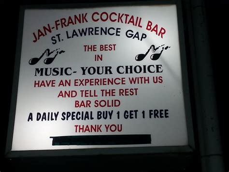Jan And Franks Cocktail Bar St Lawrence Gap Restaurant Reviews And Photos Tripadvisor