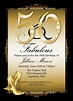 50th Birthday Invitation for woman 50th Birthday Fifty and