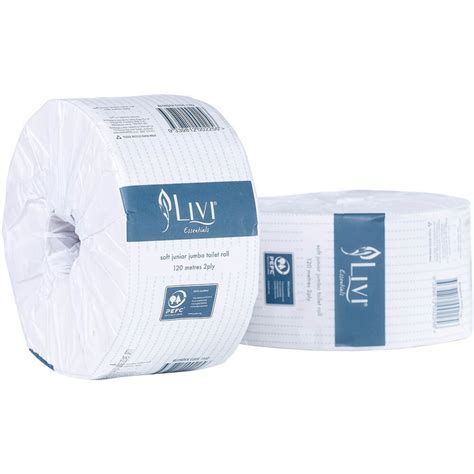 Livi Essentials Toilet Paper 2 Ply Junior Jumbo 120m Box Of 16