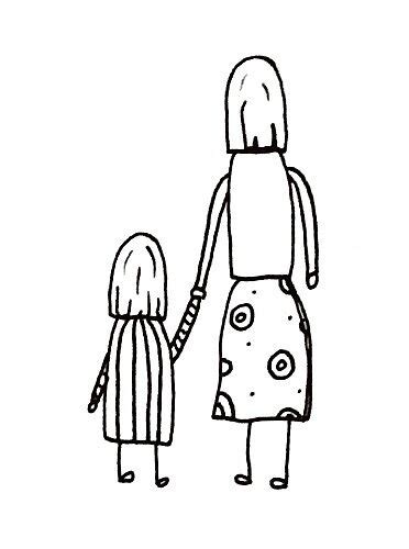 Mom And Daughter Holding Hands By Nellfranchek Redbubble