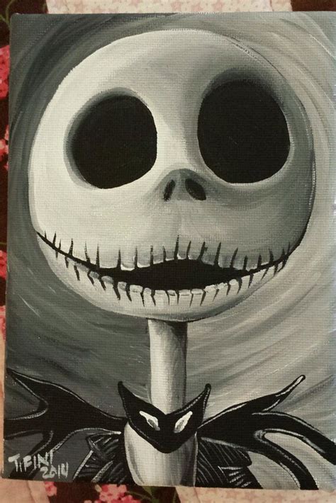 Tim Burton Art Halloween Painting Jack Skellington Faces