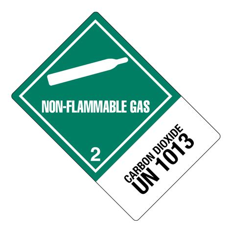 Hazard Class Non Flammable Gas X Gloss Paper Worded