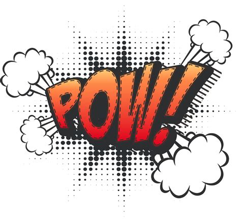 download pow pow hit effect comic comics emetcomics sticker comic hit effect clipart png
