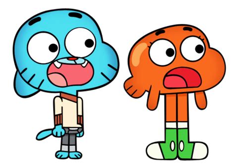 Darwin And Gumball Looking Shocked