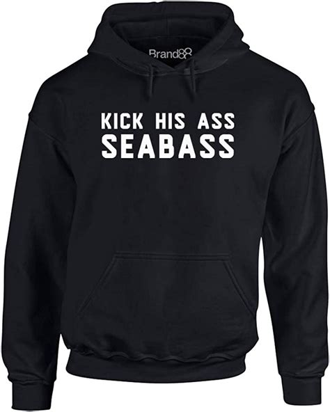Brand88 Kick His Ass Seabass Adults Hoodie Uk Clothing
