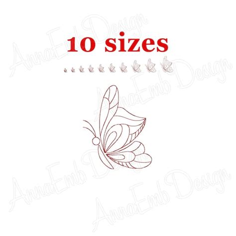 Butterfly Embroidery Design Mini Butterfly Design Machine Etsy