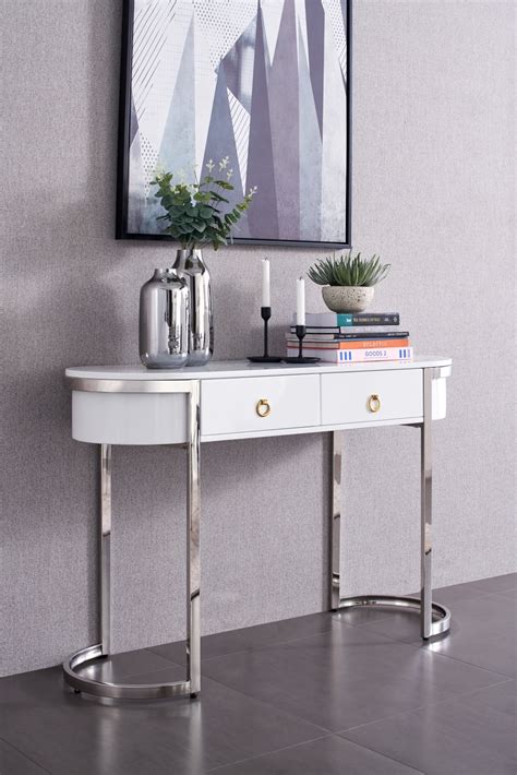 131 Hallway Console Table Whitesilver Hallway Console Tables And