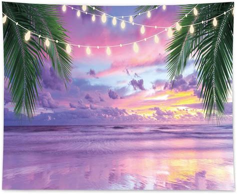 Amazon Funnytree 10 X 8 FT Soft Fabric Summer Tropical Sea Beach