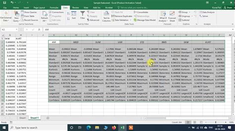 Use the output options check boxes. Calculating descriptive statistics using excel - YouTube