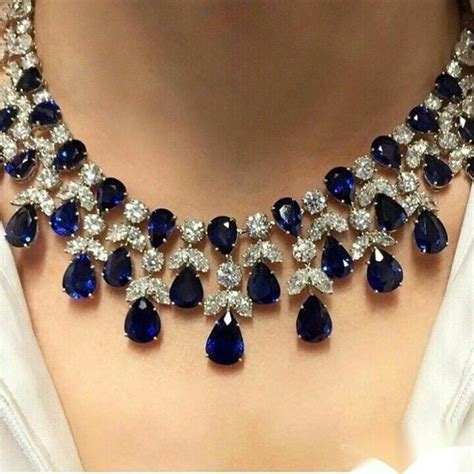 Spectacular Sapphire Diamond Necklace Sensual Sapphires