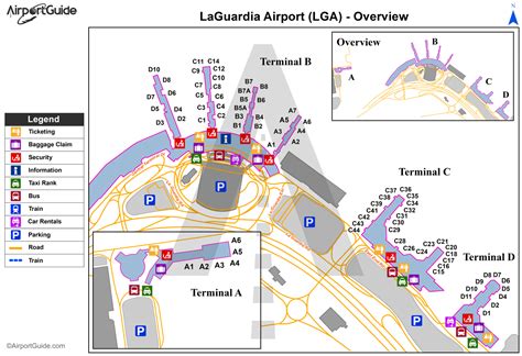 New York Laguardia Lga Airport Terminal Maps