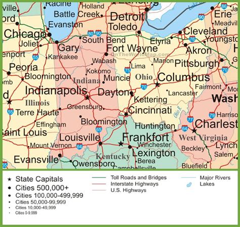 Map Indiana Ohio Get Map Update