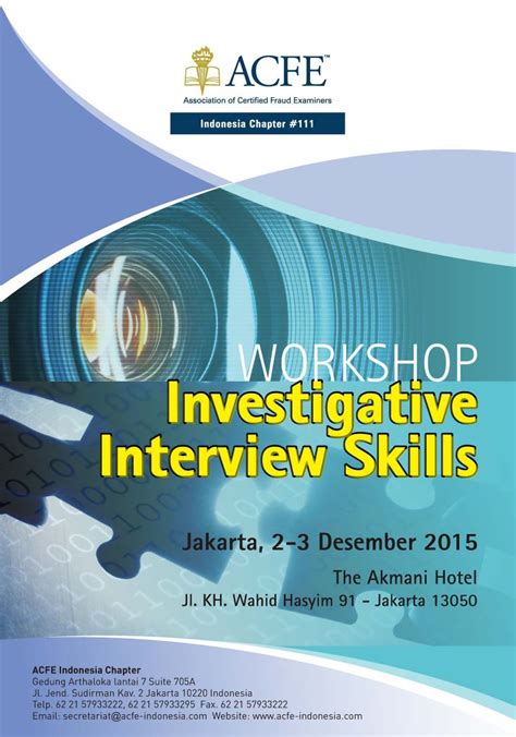 8 tips wawancara calon karyawan di perusahaan. Workshop "Investigative Interview Skills" - ACFE Indonesia