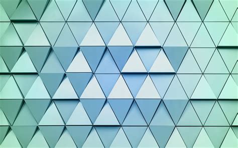 Download Wallpapers Blue Triangles Abstract Triangles Blue