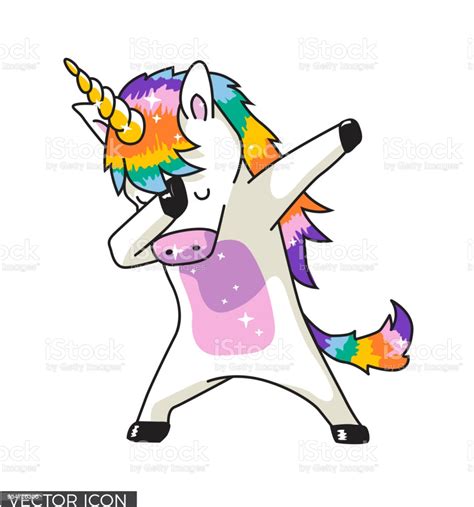 Dabbing Unicorn Vector Design Stockowe Grafiki Wektorowe