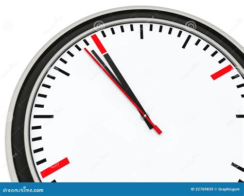 Clock One Minute For Twelve Stock Illustration Illustration Of
