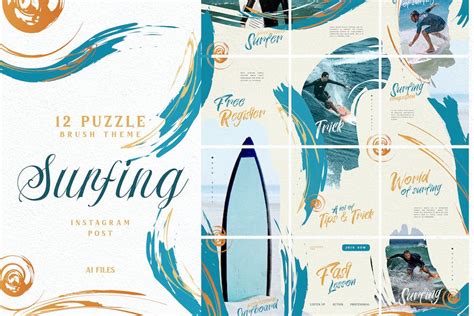 Puzzle Brush Theme Surfing Instagram Post By Ilhamtaro On Envato Elements