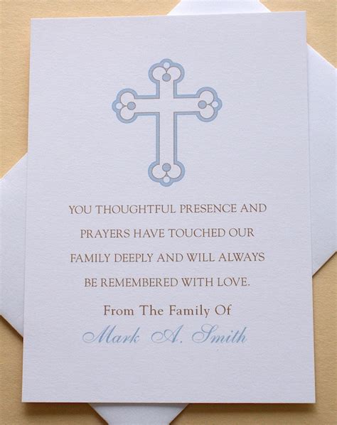 Religious Sympathy Thank You Cards With A Cross By Zdesigns0107