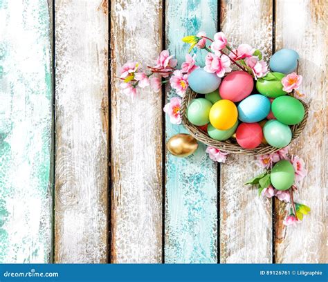 Easter Eggs Flower Decoration Holidays Arrangement Stock Image Image