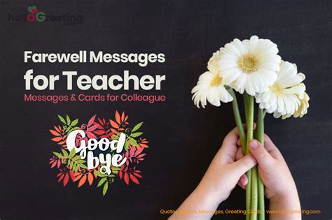 55 Perfect Farewell Messages For Teacher Hellogreeting