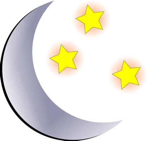 Clipart Of Moon And Stars