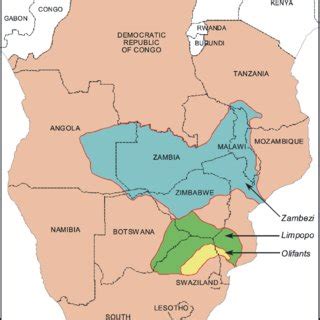 Fourth longest river in africa. -Map of Southern Africa showing drainage basins of the Zambezi,... | Download Scientific Diagram