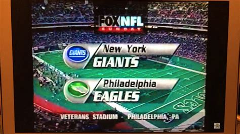 Nfl On Fox 1994 Week 16 Giants Vs Eagles Open Youtube