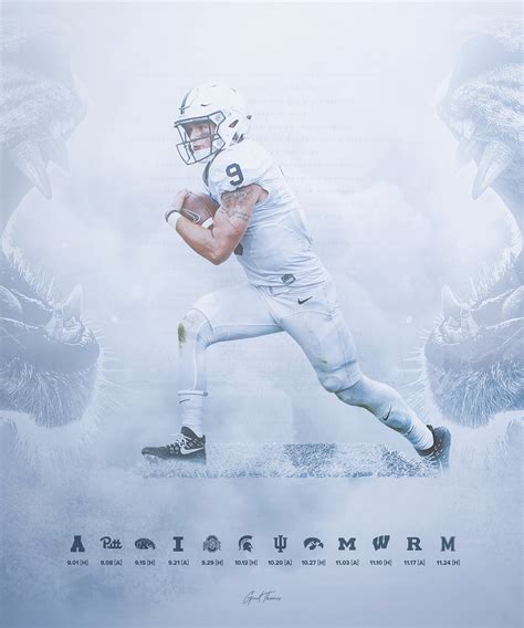 Penn State Football 18 Schedule Poster Pd On Behance