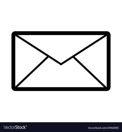 Email Icon Black And White Mail Royalty Free Vector Image