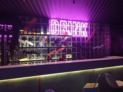 Bar Aesthetic Dark Restaurant Nightclub Design American Neon