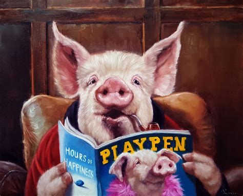 Male Chauvinist Pig By Lucia Heffernan Funny Pig Pictures Pig Art