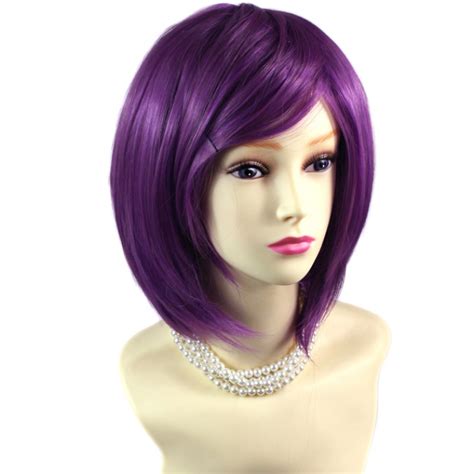 wiwigs sexy lovely straight bob dark purple ladies wig cosplay party hair wiwigs uk