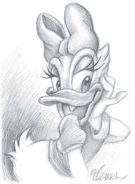 Original Drawing Daisy Duck Vizcarra Joan Wb Disney Pencil
