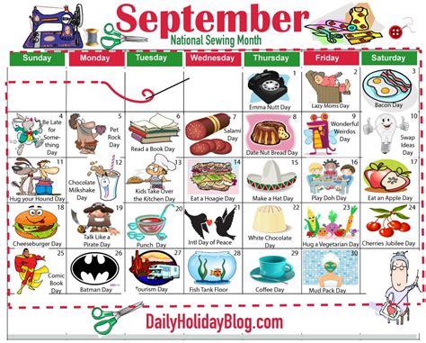 September Holiday Calendar Holiday Calendar Weird Holidays National