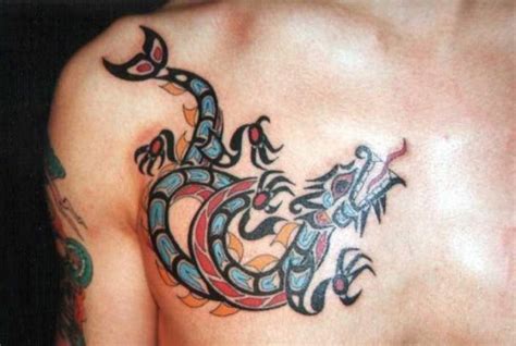 80 Modish Dragon Tattoos On Chest Tattoo Designs