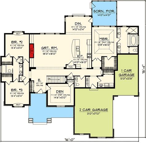 Split Bedroom Ranch Home Plan 89872ah Architectural Designs House