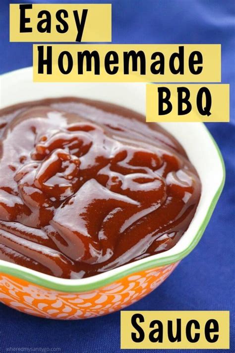 Easy Homemade Bbq Sauce Recipe With Ketchup And Brown Sugar