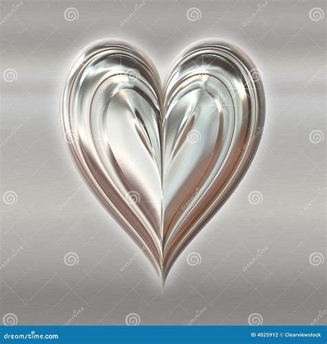 Silver Double Heart Clip Art